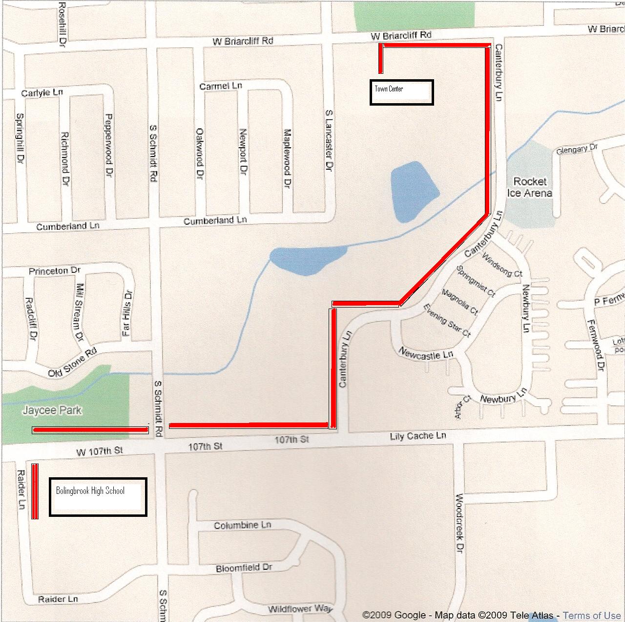 Village of Bolingbrook Civic & Cultural Affairs Commission Parade Route